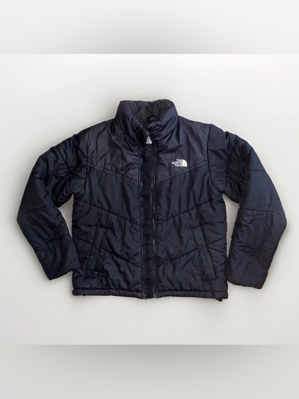 The North Face Men’s 2000 Synthetic Black Puffer Jacket Size S READ Zipper Flaw